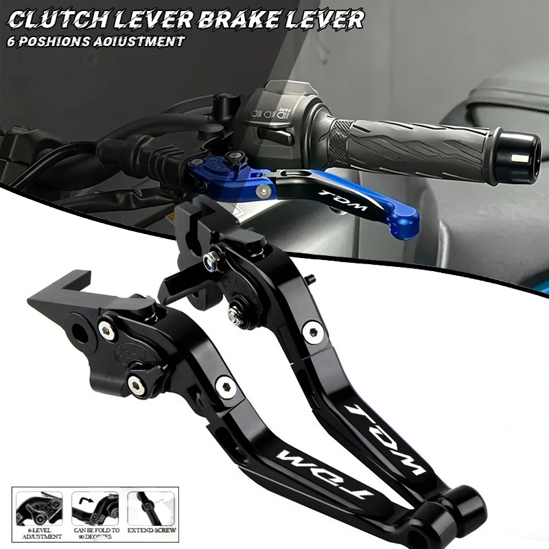 Para Yamaha TDM 900 TDM900 TDM 2004-2014 accesorios de motocicleta CNC palancas de embrague de freno extensibles plegables ajustables