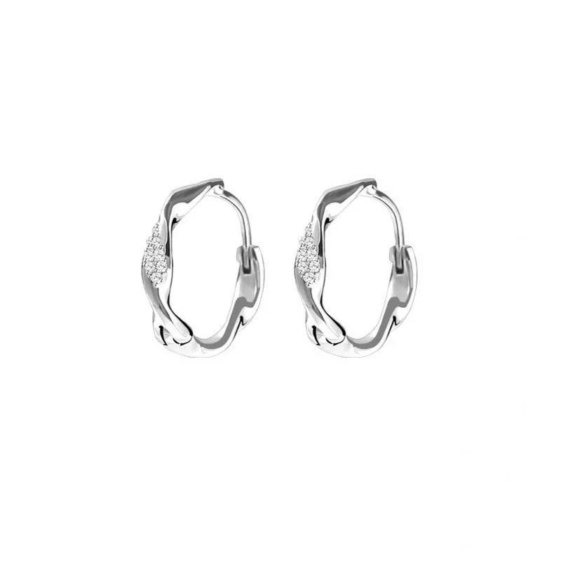 

Earrings Simple BraceletS999Entire Sterling Silver Earrings Women's Fashion Simple Ear Ring Sleeping No Need to Take off
