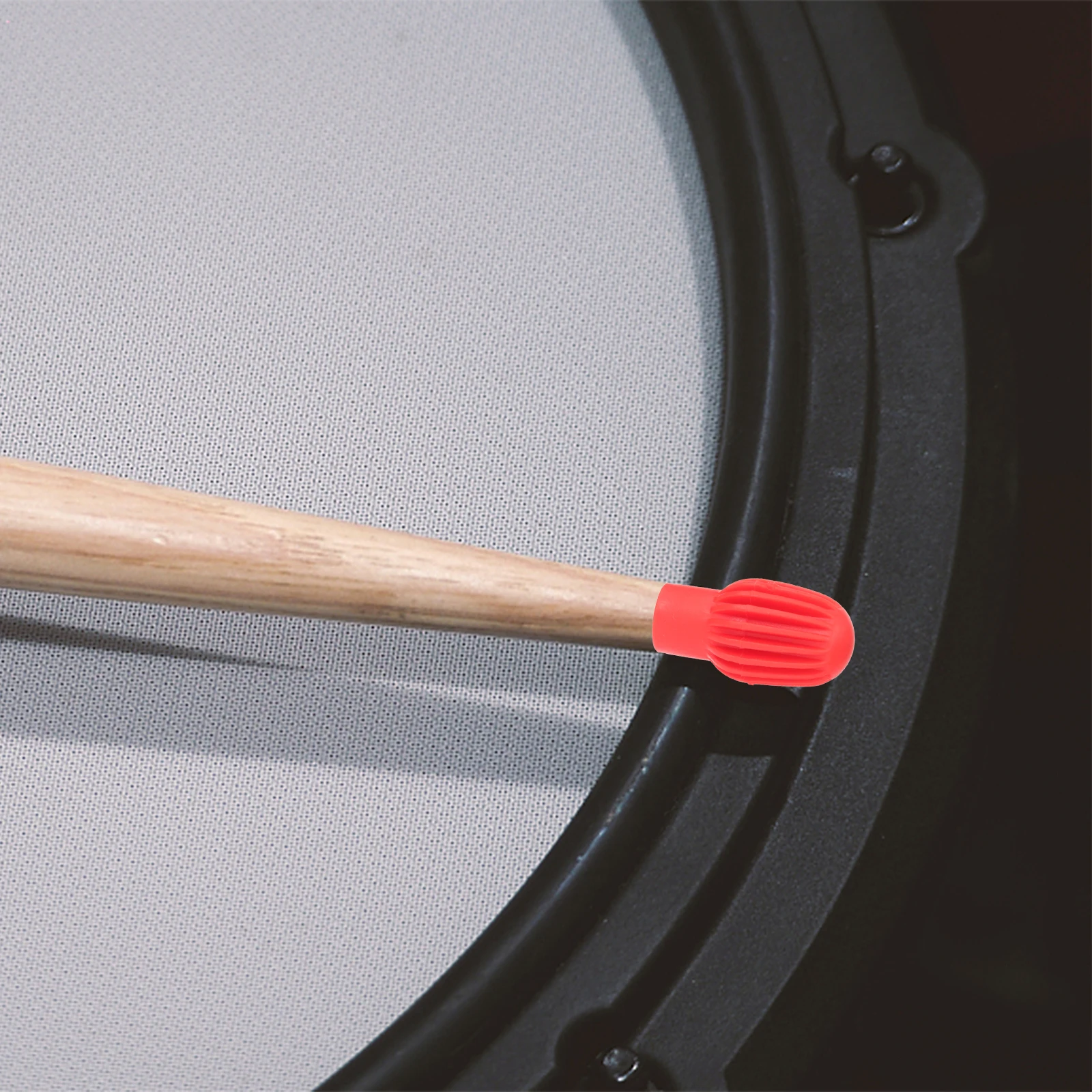 

2pcs Stick Silicone Covers Mute Protectors Weak Cover Drumstick Caps Drum Supplies Practice Anywhere Home Drum Set Accessories