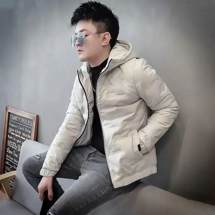 Padding Hooded Male Padded Coats Short Men\'s Down Jacket Winter Outerwear Parkas Sale Korean Reviews Many Clothes Quilted Casual