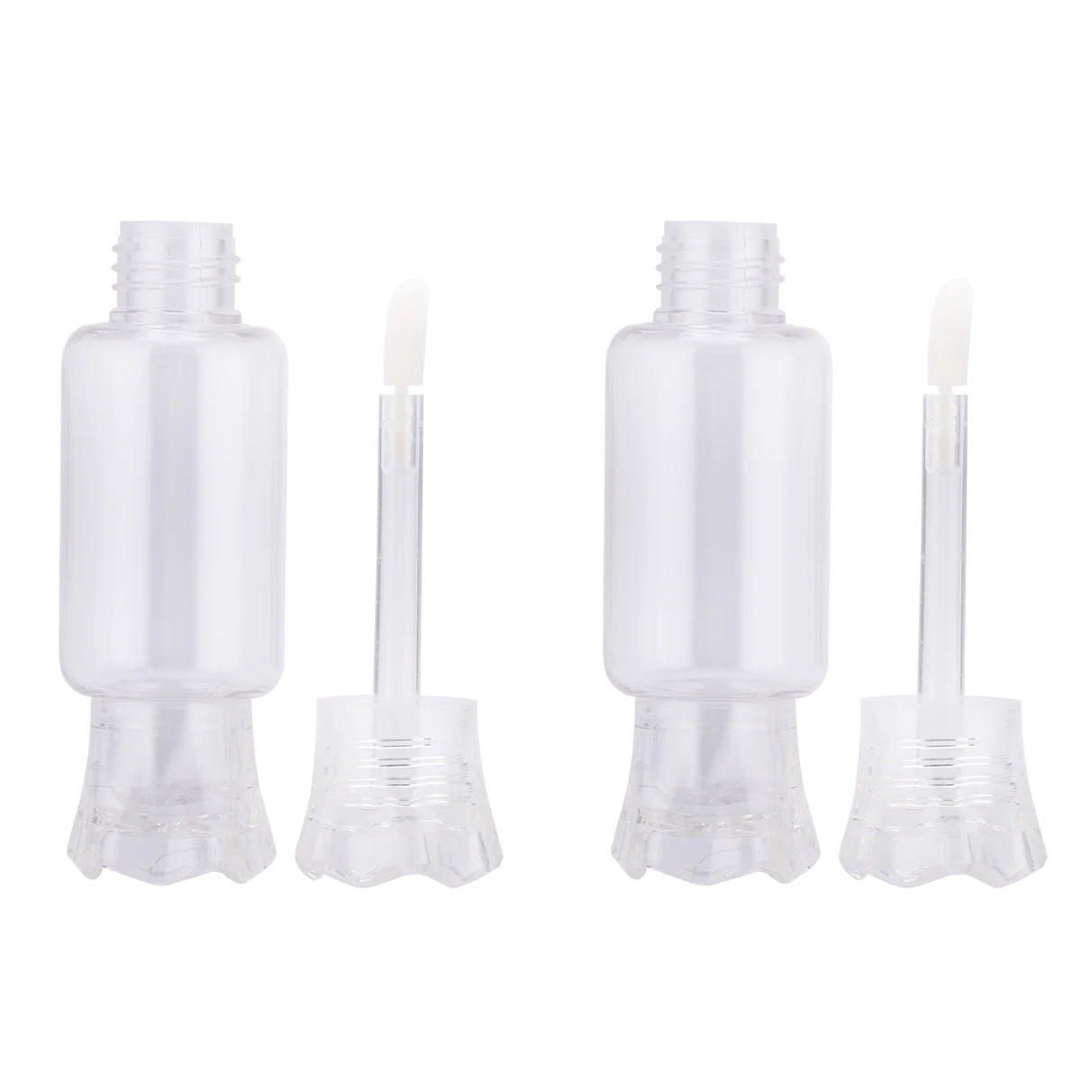 

12pcs Empty Lip Gloss Bottles Transparent Plastic Portable DIY Makeup Containers for Travel Gifts Lip Balm Storage