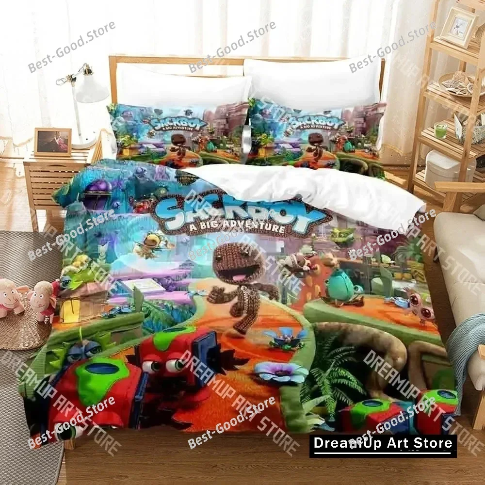 Sackboy Little Big Planet Bedding Set Single Twin Full Queen King Size Bed Set Aldult Kid Bedroom Duvet cover Sets Anime Bed