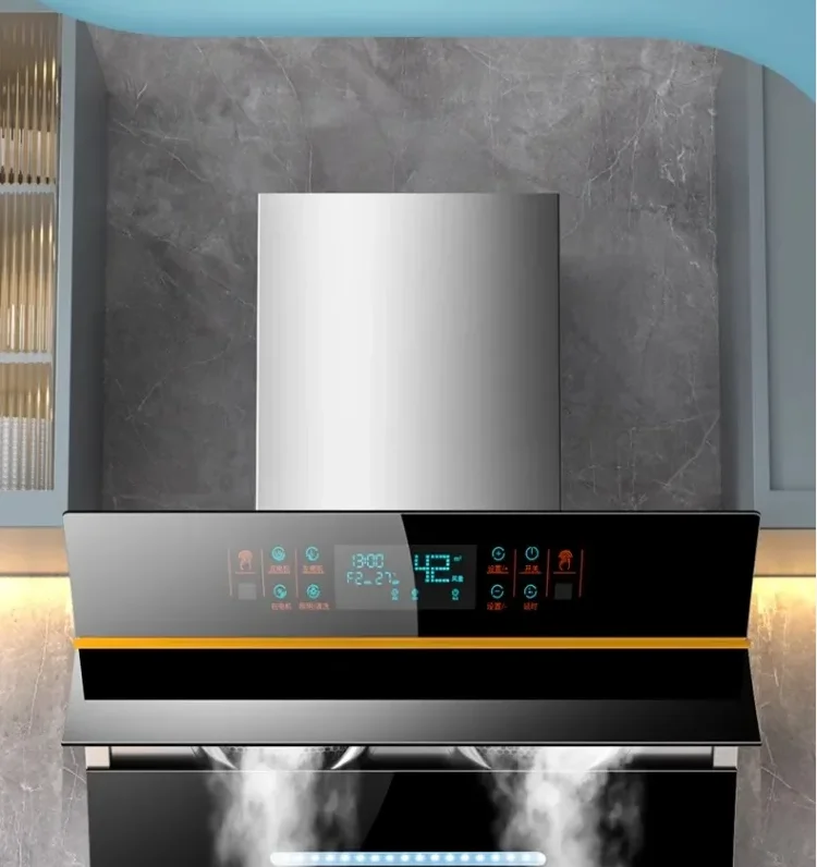 

220V Royalstar Dual Motor Range Hood Powerful Kitchen Extractor Side Suction No Disassembly Cleaning AC