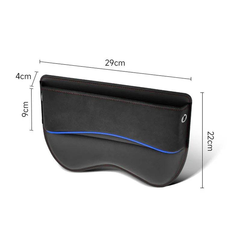 الجلد المدبوغ مقعد الجانب تخزين الجيب لمقعد السيارة الفجوة حشو المنظم صندوق بولي Leather الجلود شق السيارة تستيفها الأجزاء الداخلية مرتبة #2