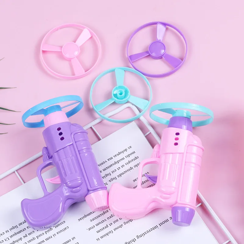 Flying Disc Gun ของเล่น Gyro Launcher ของเล่นเด็ก Flying Saucer ปืนปั่นเกมกีฬา UFO ดิสก์ Gyro ของขวัญ