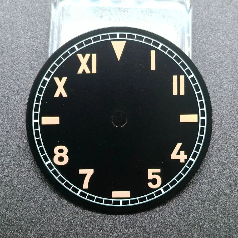 

38.5mm dial Green Luminous Sterile Dial suitable for ST3600 ETA6497 ETA6498 movement dials as well as custom luminous dials