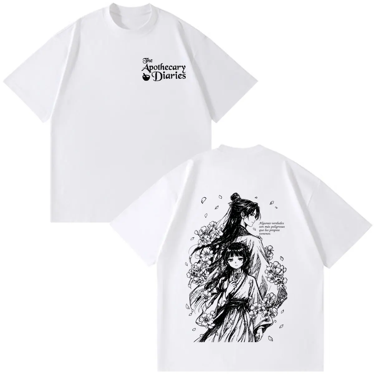 Anime The Apothecary Diaries Print Tshirt Men Women Fashion Cotton Loose T-shirt  Casual Oversized Vintage Short Sleeve T Shirts