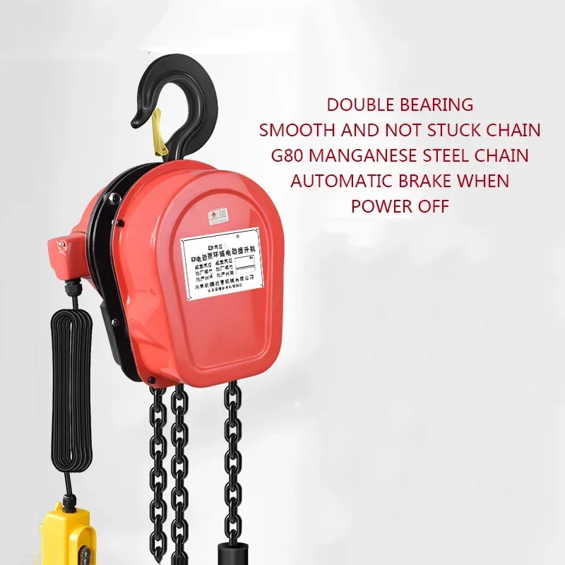 Upgrade New Efficient And Labor-Saving Portable Manual Lifting Electric Chain Hoist 380v/1 Ton Electric Reverse Chain Hoist Hous