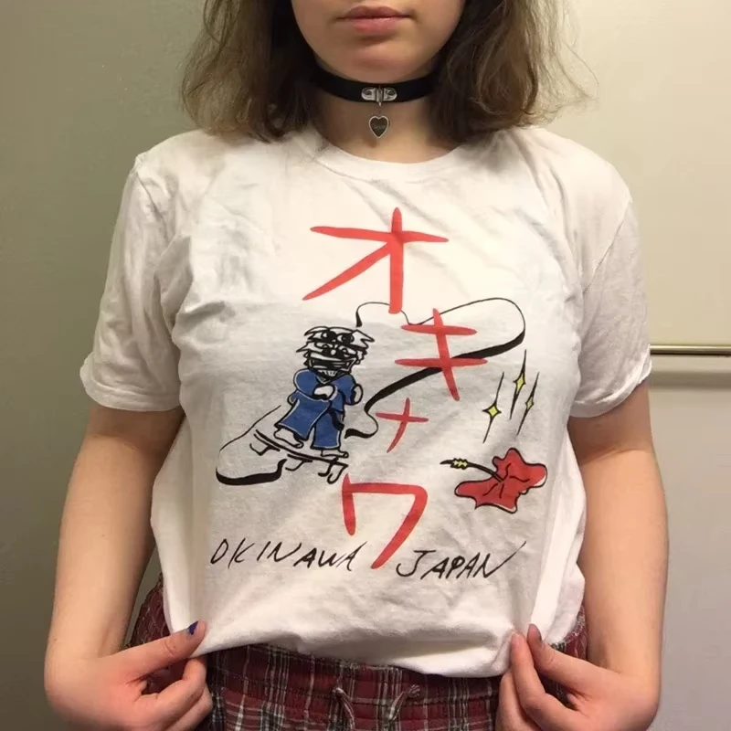 2026 newOkinawa pattern 90s fashionable cute playful casual funny movie theme suitable for both men and women women's T-shirt