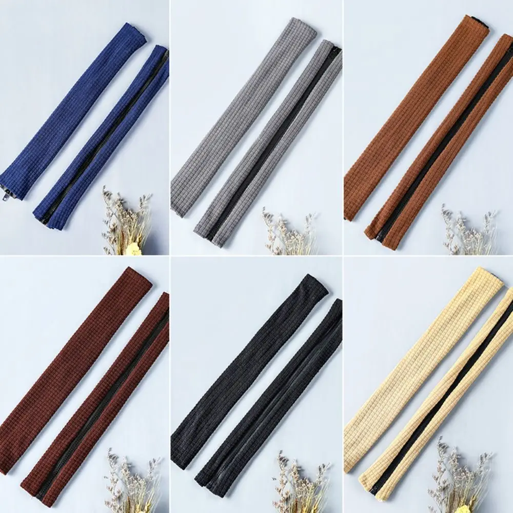 1Pair Solid Color Elastic Zip Armrest Covers Spandex Armrest Computer Chair Covers For Office Computer Chair Arm Rest Covers