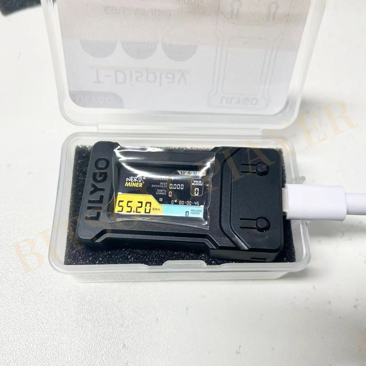 Bitcoin NerdMiner Mini V2.0 Hashrate 56Kh/s con Shell BTC Crypto Solo Lotería Nerd Miner Mini