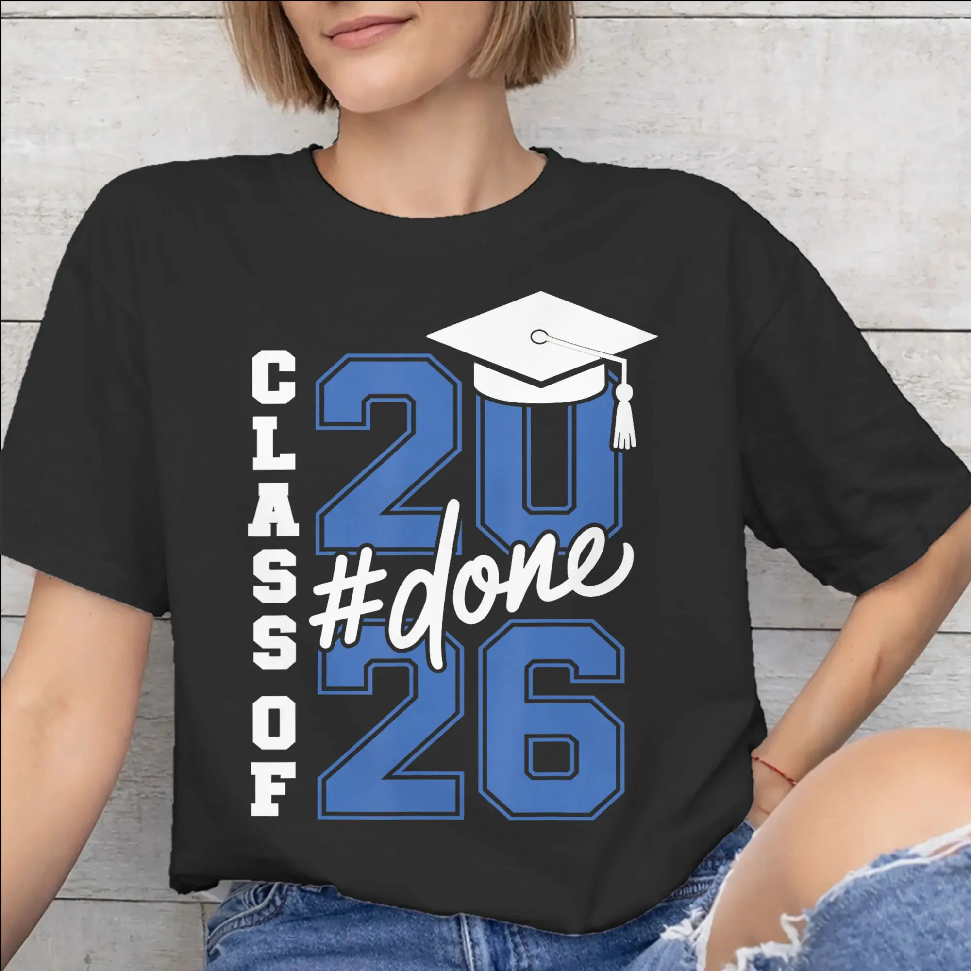 Class of 2026 Senior Graduation Graphic Printed T Shirt for Men Women  Pure Cotton  Tee Shirt Clothing