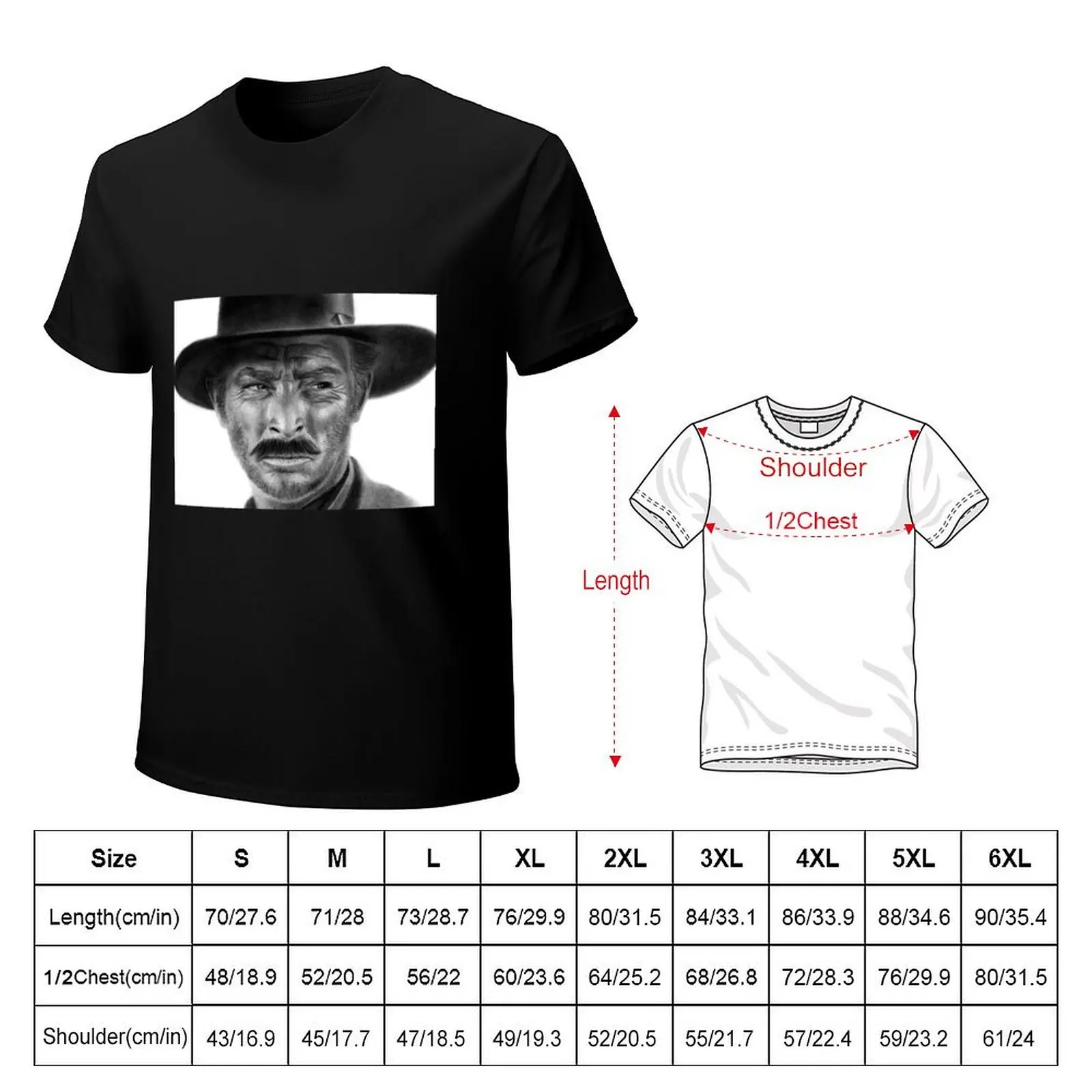 Lee Van Cleef The Bad The Good, The Bad & Ugly T-Shirt man t shirts high quality luxury brand T-Shirt