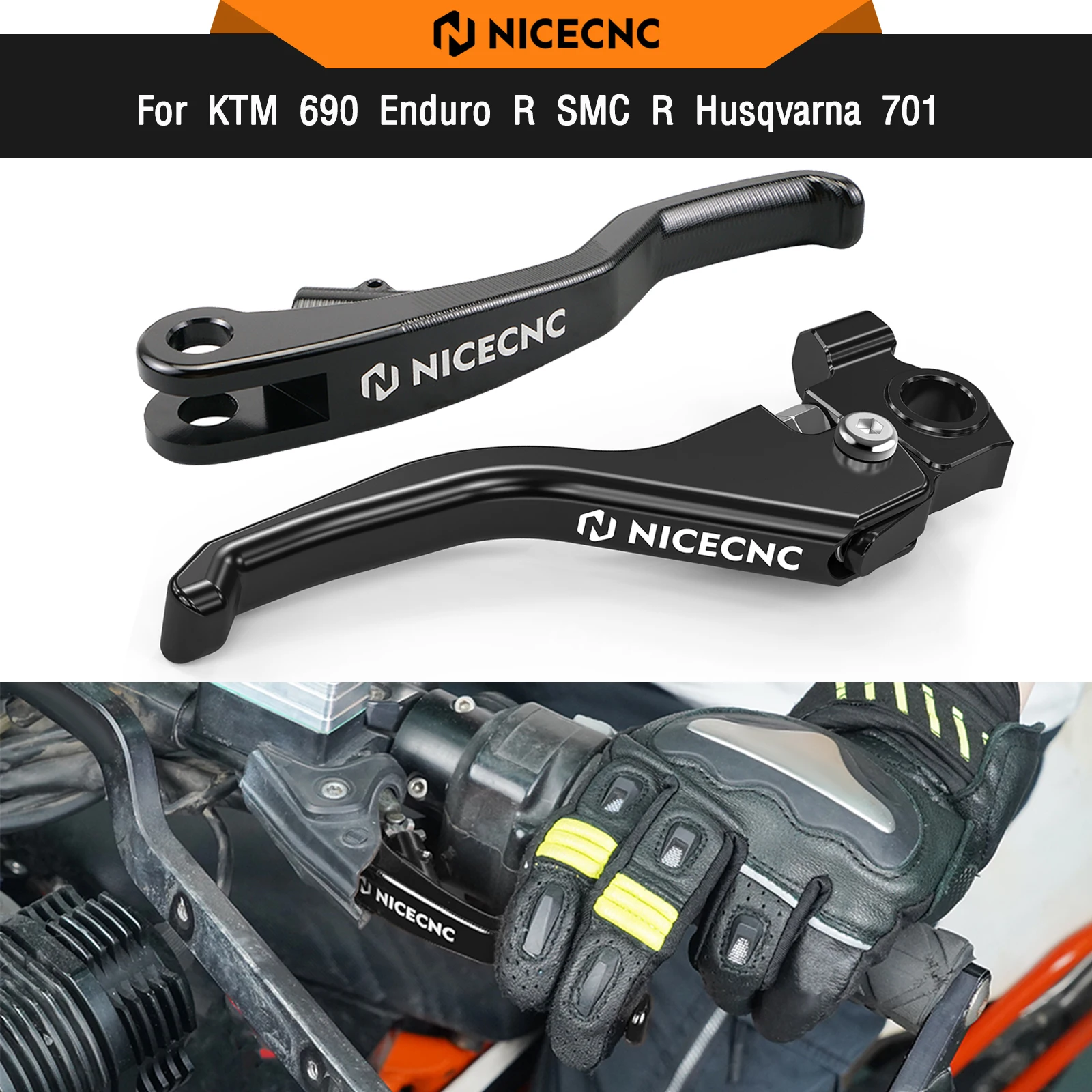 

For KTM 690 Enduro R SMC R 2014-2023 Short Clutch Lever Brake Lever Husqvarna 701 Enduro Supermoto 2016-2023 GasGas 700 SM/ES 22