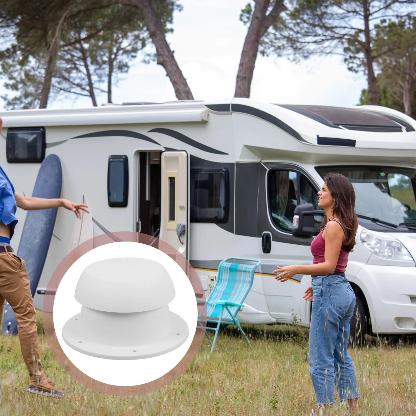 

Mushroom Rv Cap Rainproof Exhaust Fan Ventilation Cap Plastic Roof Ventilation For Camper Roof Round Exhaust Vent Cover Air