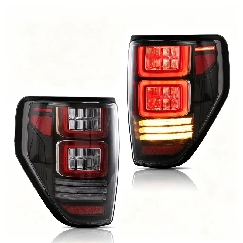 LED Tail Light Assembly For Ford F-150 2009-2014 Sequential Turn Signal Brake Rear Lamp Auto Lighting Mod Parts