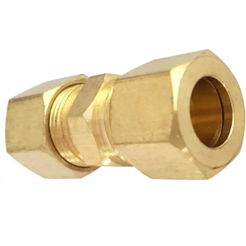 1/5Pcs Gold Brass Compression Tube Fitting Useful 1/4\