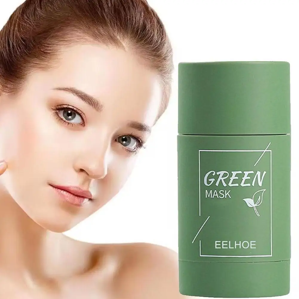 Green Tea Cleansing Mask Solid Mask Deep Cleans Blackheads Skin Oil Face Control Cleaning Film Mud Mud Stick Care Smear-typ A7C5