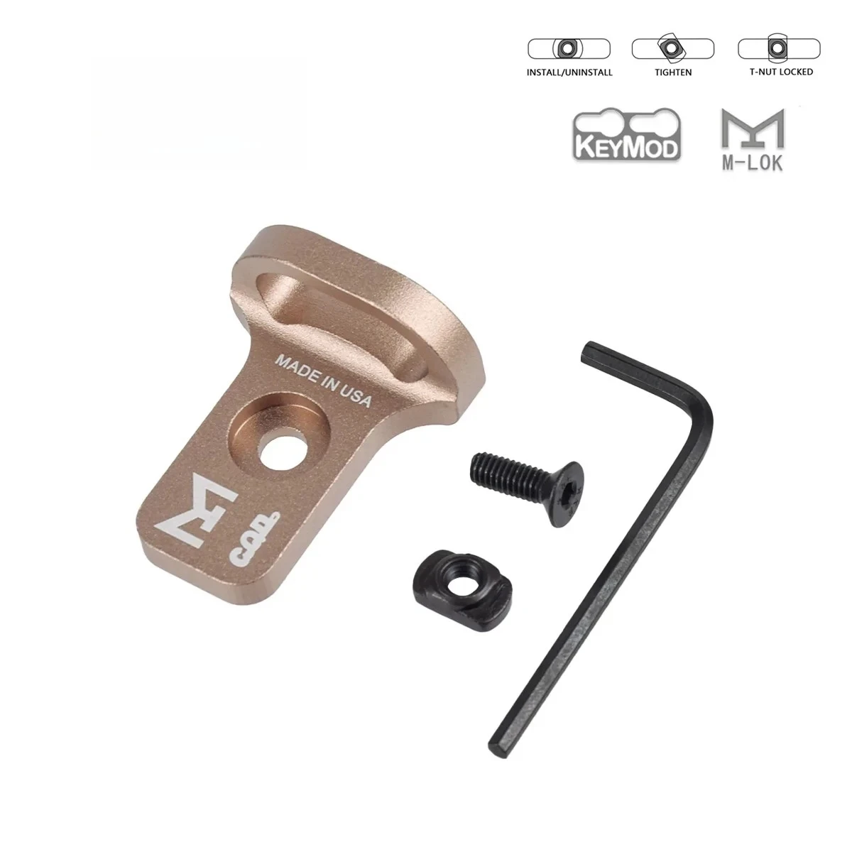 Taktischer CNC CQD Schultergurt Schnellverschluss RSA GBB Gurtadapter MLOK 20mm Schiene Jagd Airsoft QD Schlaufen AR15 AK47