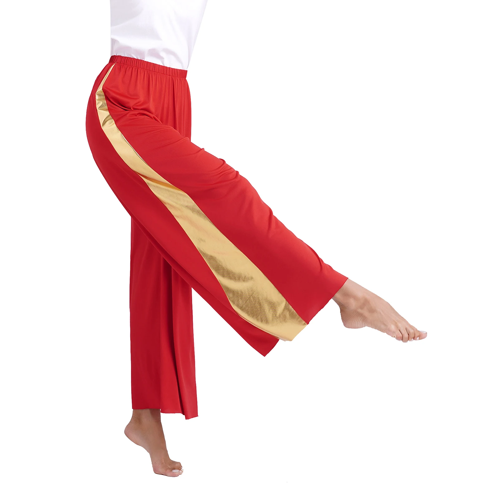 Womens Celebration of Spirit Palazzo Pants Liturgical Praise Dance Trousers Worship Outfits Modern Lyrical Costume Dancewear