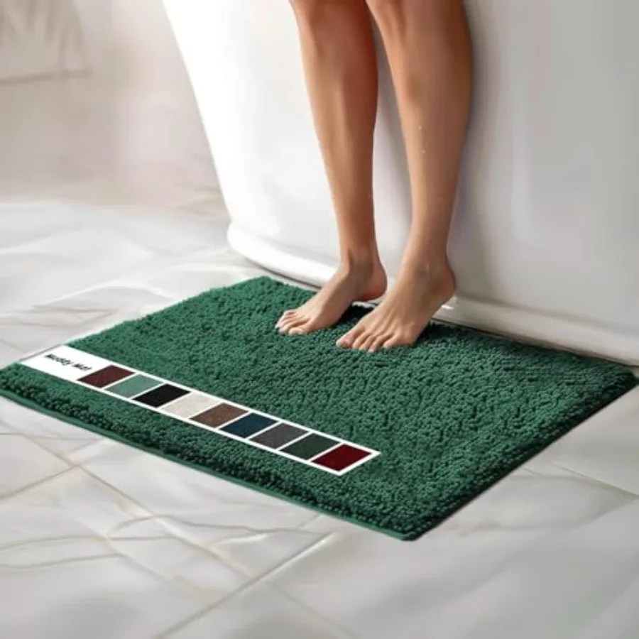 

® Chenille Bathroom Rugs Quick Dry Microfiber Mats Non Slip Washable Extra Thick Soft and Highly Absorbent Bath Mats for Bathro