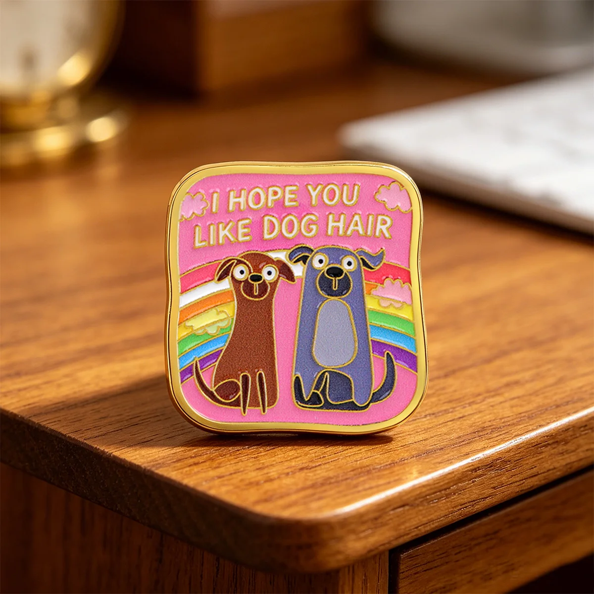 I HOPE YOU LIKE DOG HAIR Enamel Pin Cute Brooch Lapel Pins Badge on Backpack Clothing Accessories Animal Jewelry Gifts