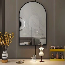Arched Bathroom Mirror Modern Style Light Luxury Wall Mounted Home Bathroom Bedroom Decoration Dressing Mirrors Espejos De Baño