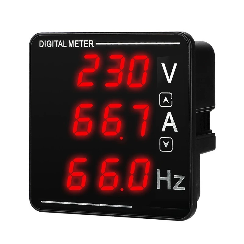 CH72 Digital Display Voltage Current Frequency Meter 220V 380V Three Display Panel Meter