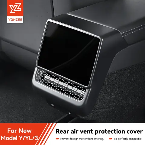 YZ For Tesla Model 3/Y/YL Highland Juniper Rear Center Console Air Vent Cover Vent Outlet Dust Cover Styling Interior Accessory