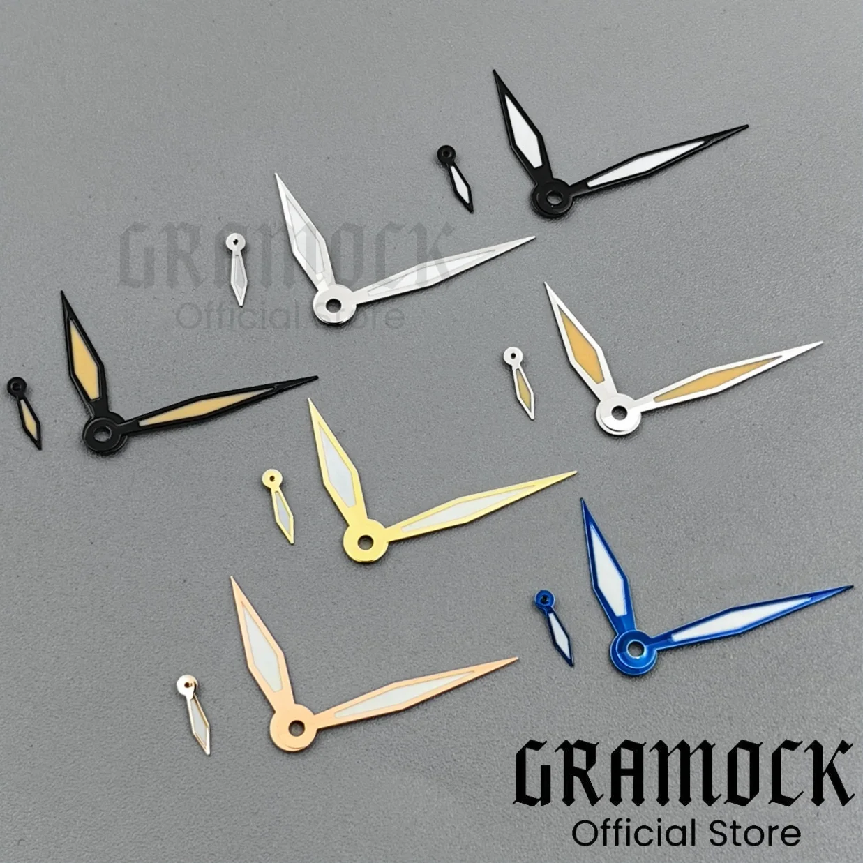 GRAMOCK Green Luminous Hand Silver Gold Rose Black Blue Watch Hands For ETA6497 6498 ST3600 3620 Movement Watch Accessories Part