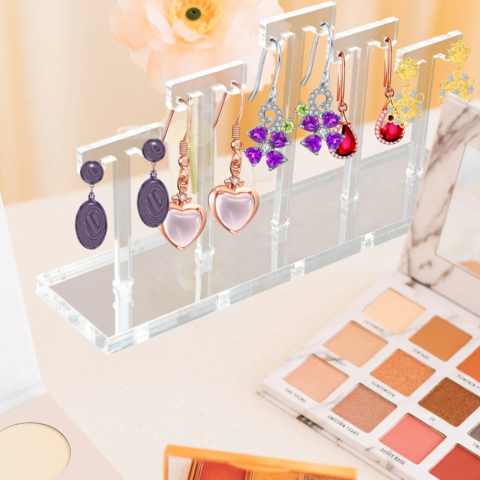 

Ear Studs Display Stand Small Earrings Organizer Holder Jewelry Rack Bracelet Storage for Selling Acrylic Miss Stands Displays