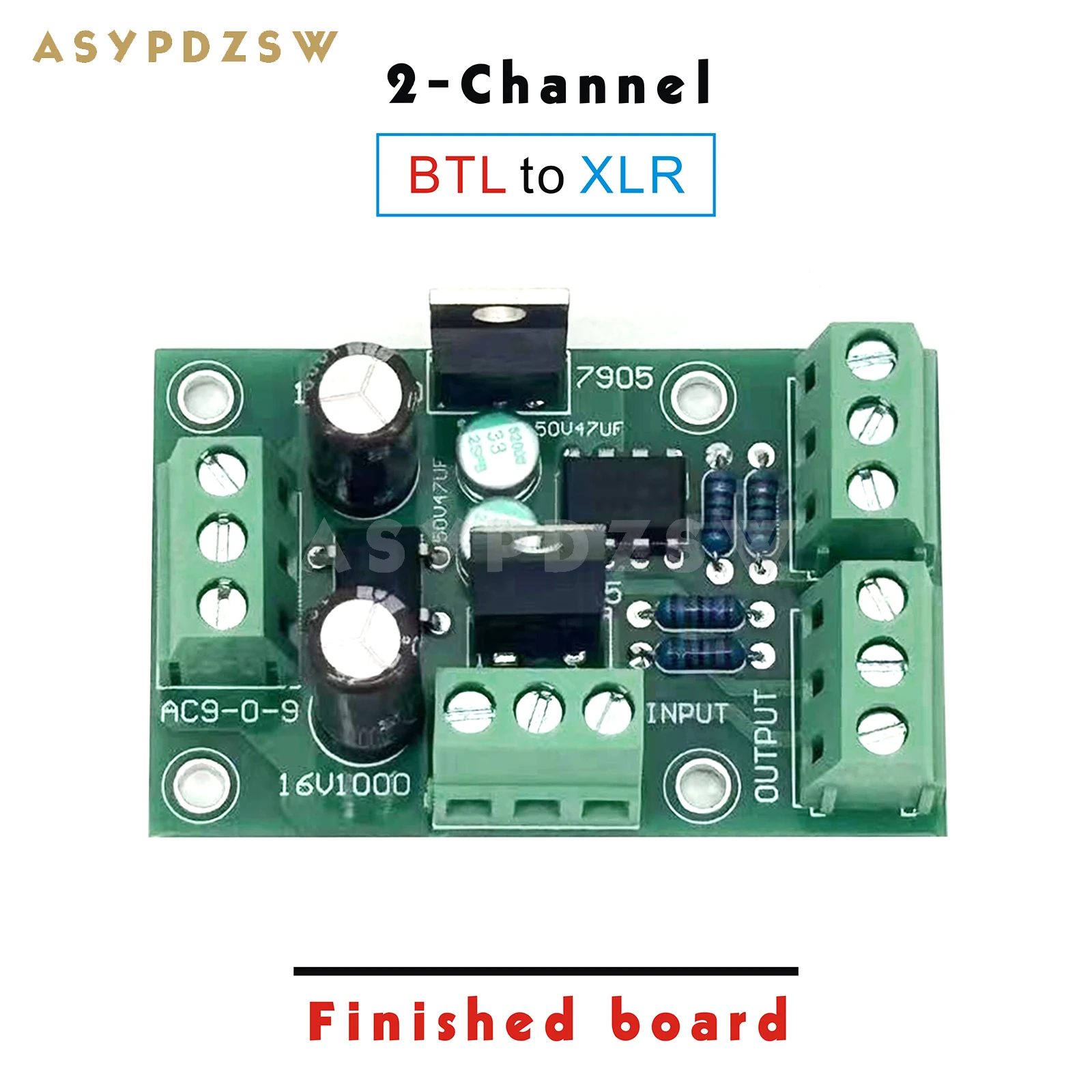 2 CH BTL Adapter bridge to XLR Balance output Preamplifier Balance processor DIY Kit/Finished board