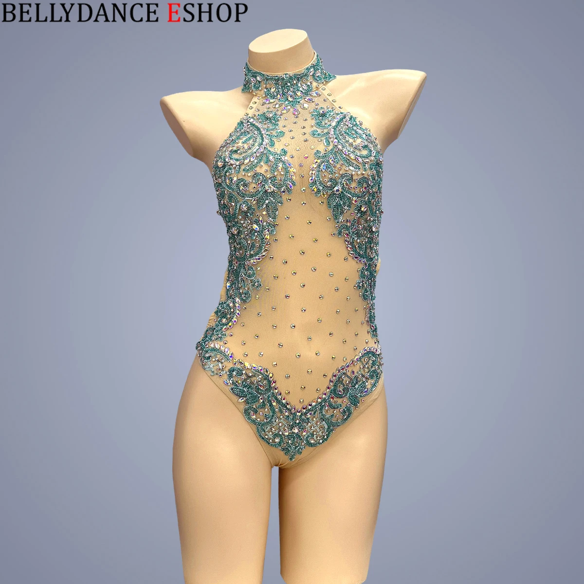 2025 New Nightclub Bar Singer Dance Leotards Costume for Girl Women Rhinestone Sequins Bodysuit Sexy Club Stage Performance Wear