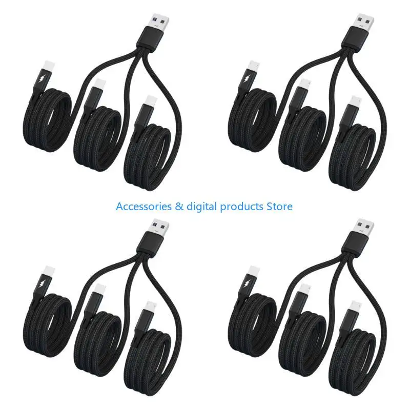77JD Multi Cable USB Charging Cord Multiple Devices Simultaneously