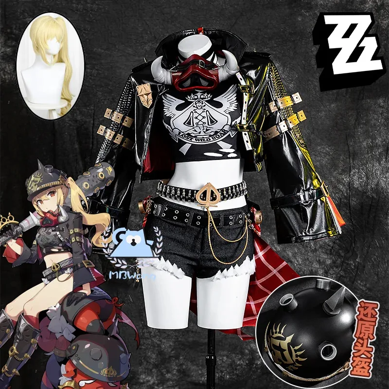 

Zenless Zone Zero Lucy Косплей Костюм Парик Униформа Лустея Auxesis Теодоро Де Монте Детские Сыны Кальдона Хэллоуин Женский Реквизит