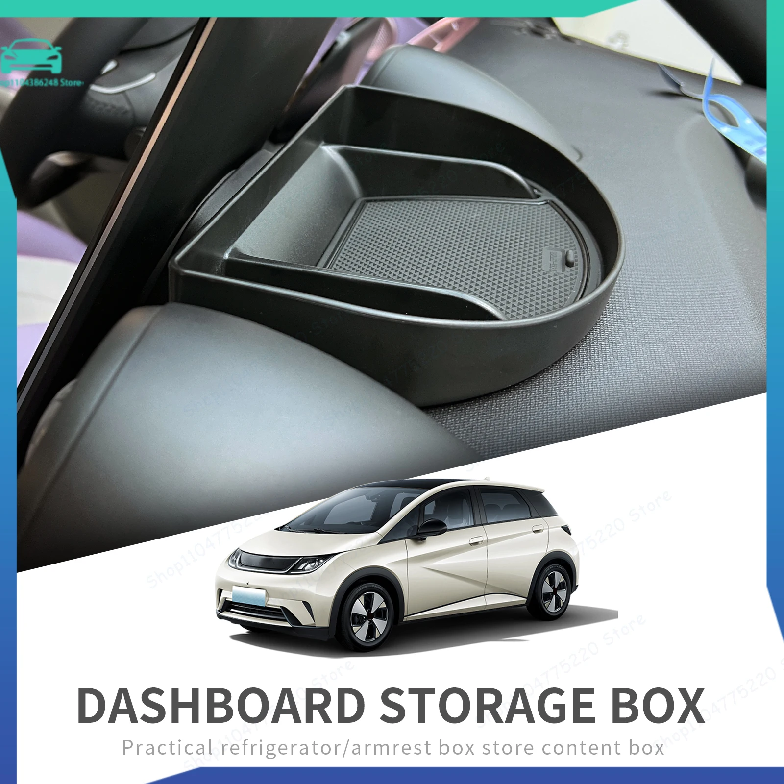 

For BYD Dolphin Dashboard Storage Box Center Console Hidden Tray Behind Screen Interior Accessories