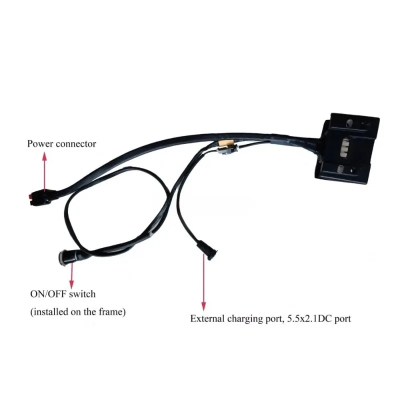 Frame Matched Battery Base Holder Mount for E10 E22 E23 E14 E35 with Key - Secure Battery Installation