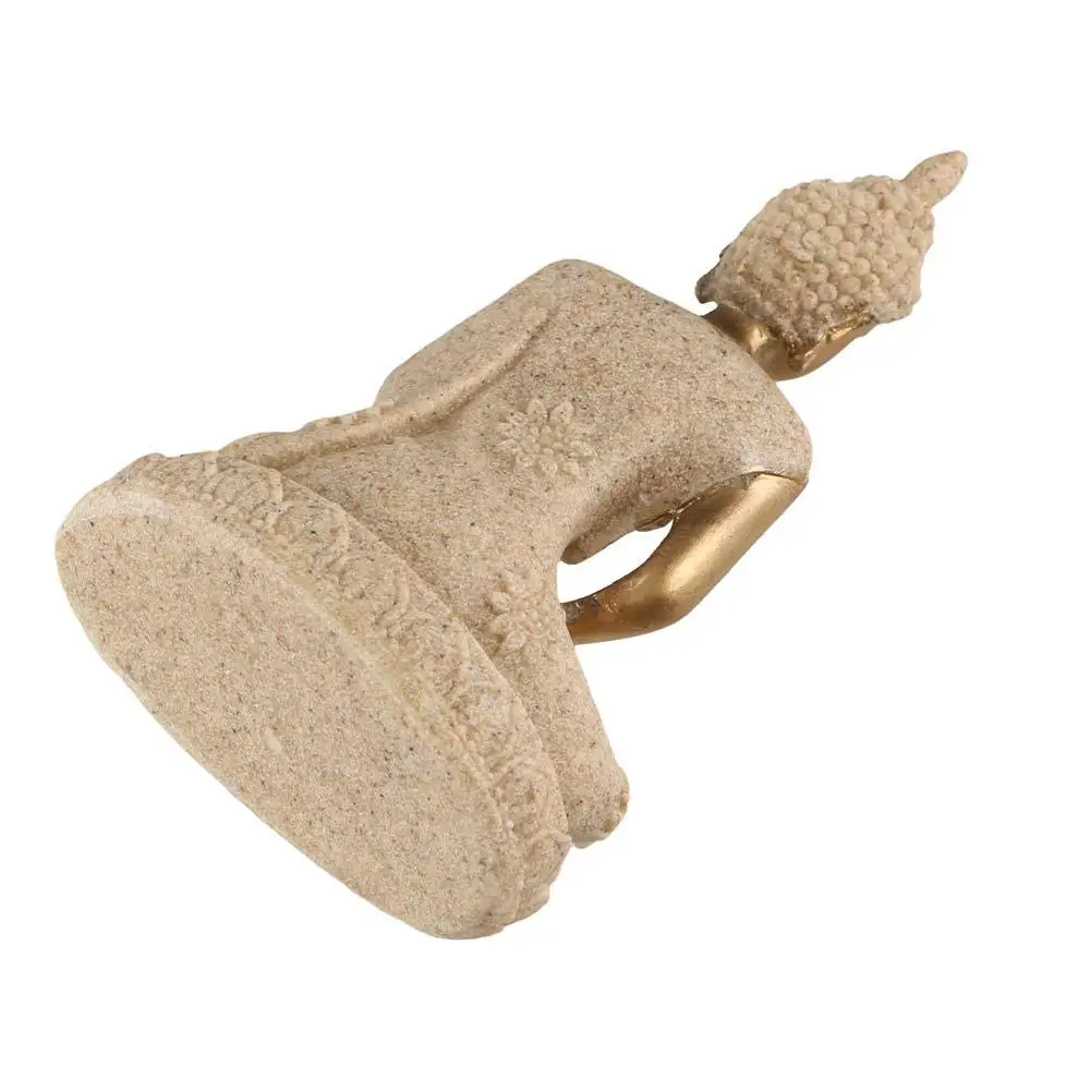 

Sitting Meditation Sandstone Buddha Green Sandstone Oriental Culture Buddhist Figurine Ornament Sitting Posture Zen