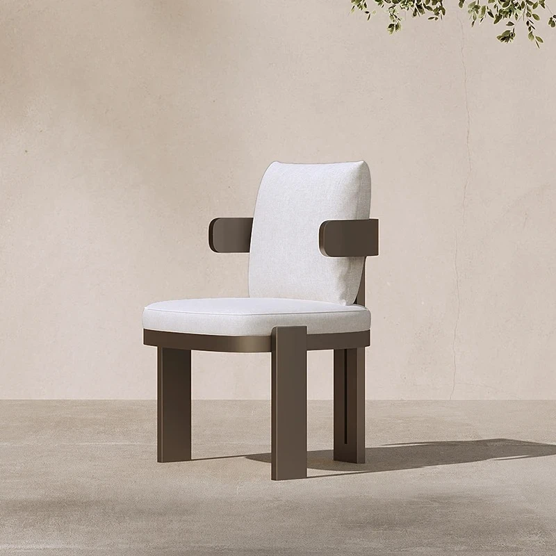 Terno ao ar livre de metal móveis ao ar livre hotel jardim cadeira conjunto villa mesa resort pátio ao ar livre jantar cadeira conjunto