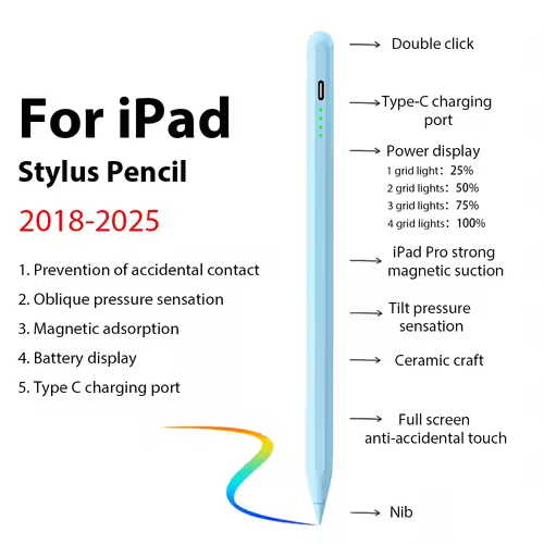 For Apple Pencil Stylus For iPad A16 Air 11 5 4 Pro 11th 13 12.9 M4 M3 M2 Pens 10 9 10th 9th Generation Mini 7 6 2025 Touch Pen - Image 11