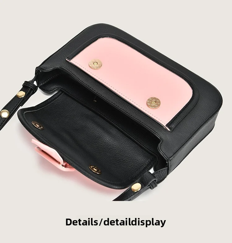 Cambridge Bag Sweet Cute Handbag Wallet Women 2025 New Patchwork Pink Messenger Bag Female Retro Casual Crossbody Bags