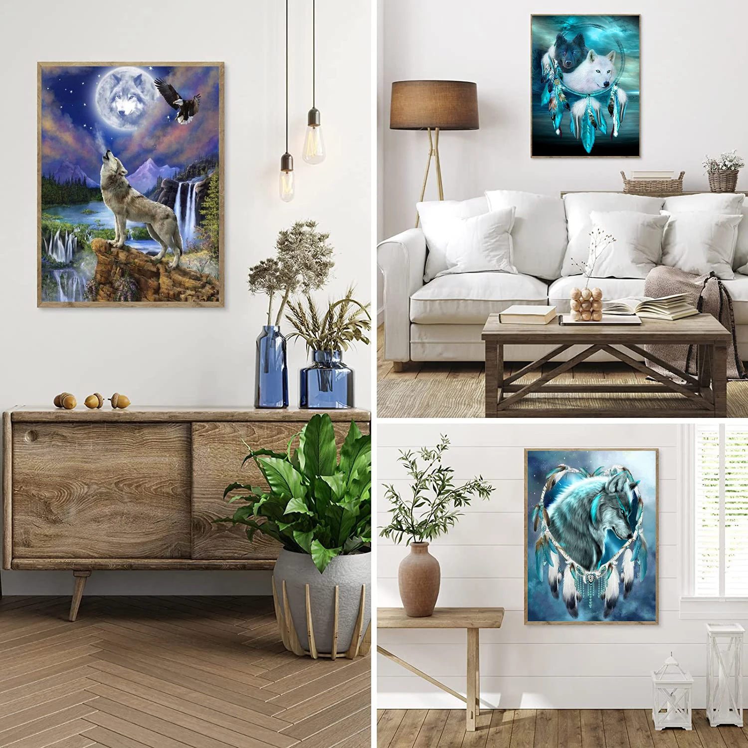 Wolf 5D Diamond Painting Belief Diamond Embroidery DIY Full Drill Rhinestone Craft Wall Art Home Decor Gift
