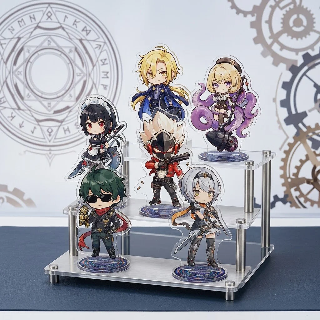 Zenless Zone Zero Acrylic Stand Keychain 10CM Chibi Victoria Miyabi Asaba Harumasa Nicole Demara Desk Ornament Fan Merchandise
