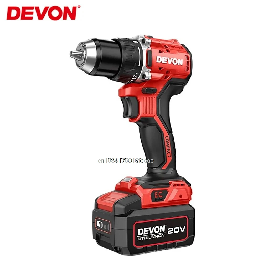 Devon 5203 Cordless Electric Drill Max 90Nm 1800rpm Dual Speed Brushless 20v Torque Adjustable Universal Flex Battery Platform