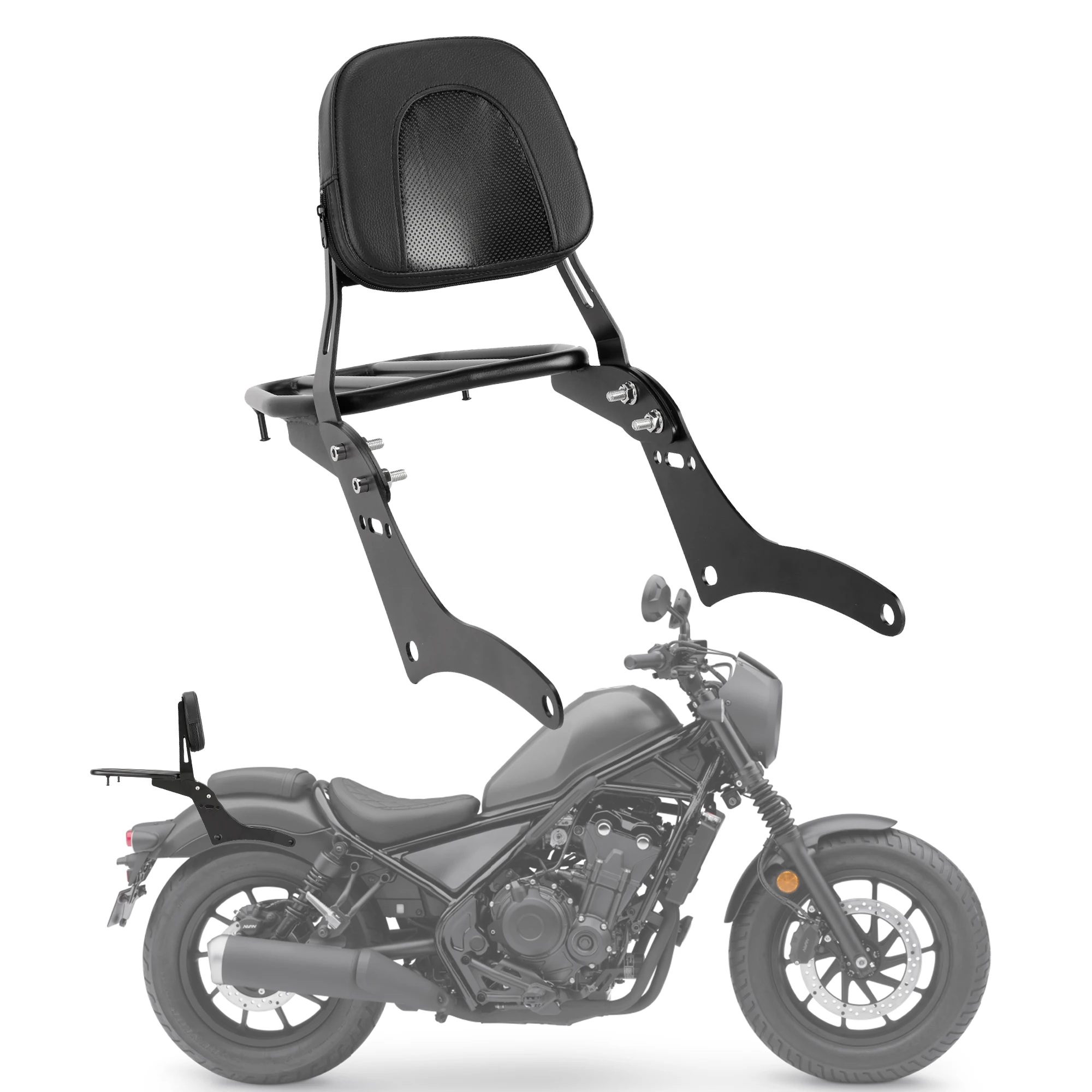 

Black Detachable Motorcycle Backrest Rear Tail Luggage Rack Backrest Sissy Bar for Kawasaki Vulcan 650 Vulcan S 650 2015-2021