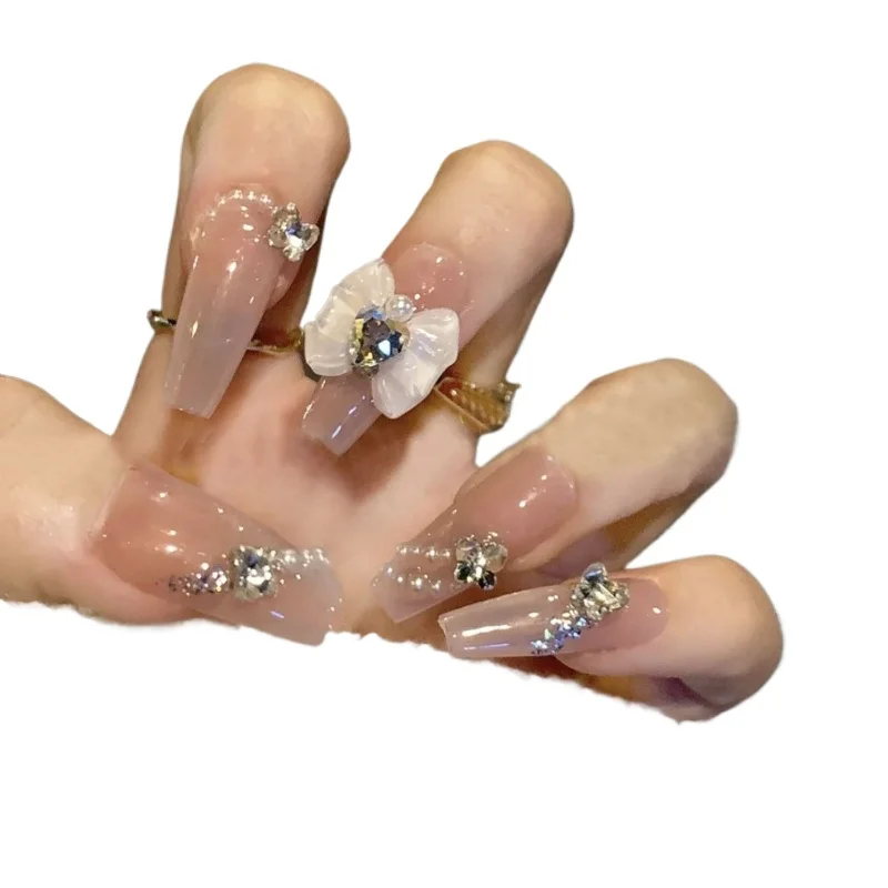 

Handmade light therapy wearing nail Haipai sweetheart reuse nail patch short