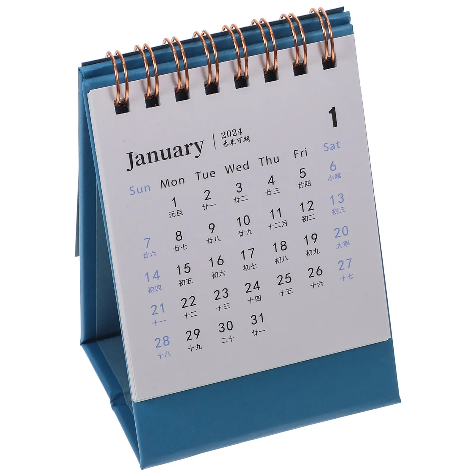 

Aesthetic Mini Desk Calendar Small Desktop Monthly 2024 Green Office Decoration