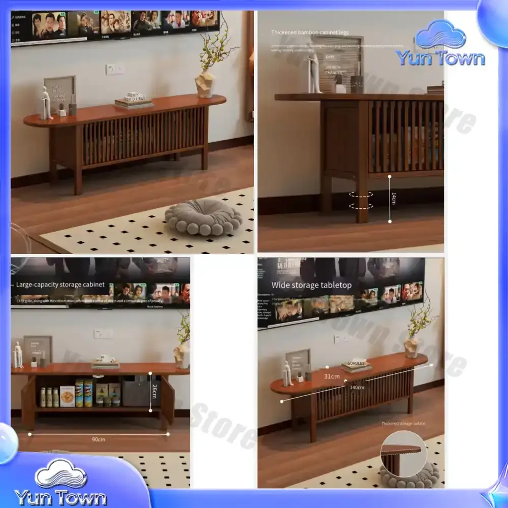 2025 Modern Wooden TV Cabinet Luxury Simple Panel Stand Living Room Bedroom Small Family Storage Used TV Table