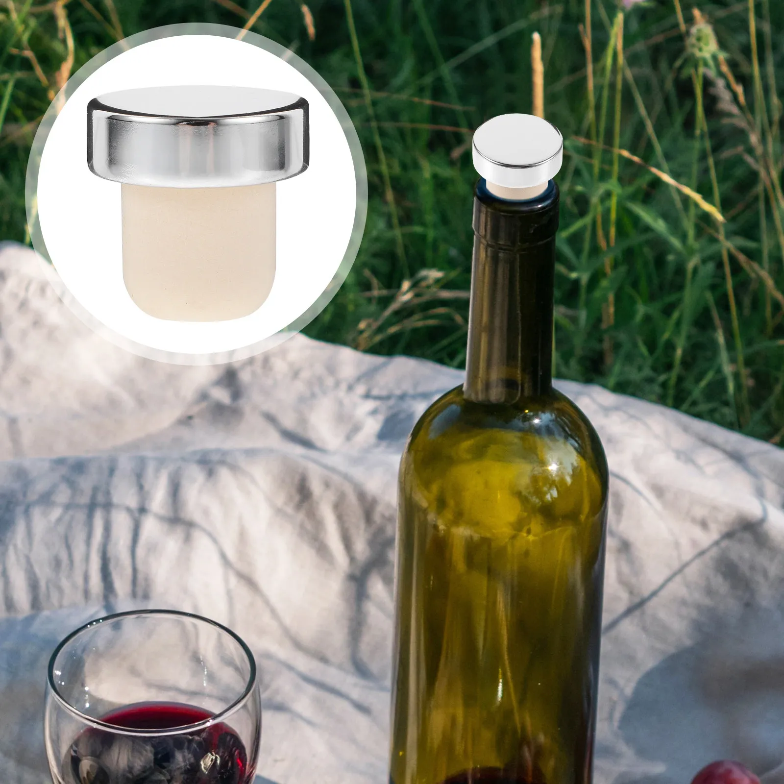 T-Shaped Wine Stopper 12pcs, Airtight Seal for Glass Bottles, Durable Home Bar Accessory
