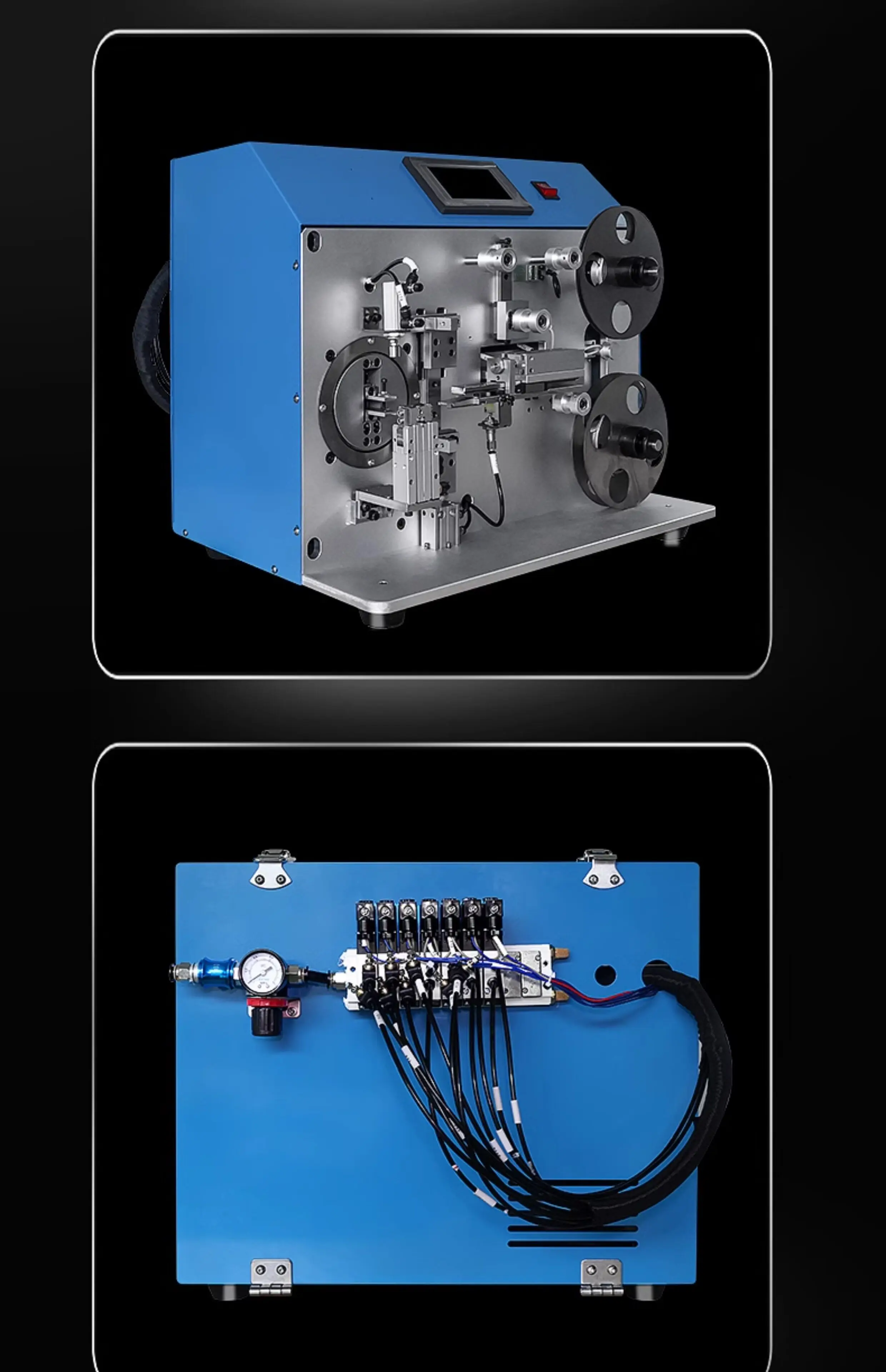 Automatic copper cladding machine square round copper wrapping data shielding wire winding machine wire harness copper